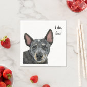 Cattle Dog Custom Cocktail Napkin Servet (Insitu)