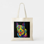 Cattle Dog Funny Australian Cattle Dog PopArt Tote Bag (Achterkant)