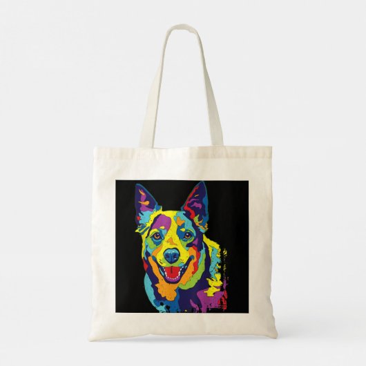 Cattle Dog Funny Australian Cattle Dog PopArt Tote Bag (Achterkant)