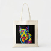 Cattle Dog Funny Australian Cattle Dog PopArt Tote Bag (Voorkant)