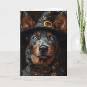 Cattle Dog Halloween Feestdagen Kaart