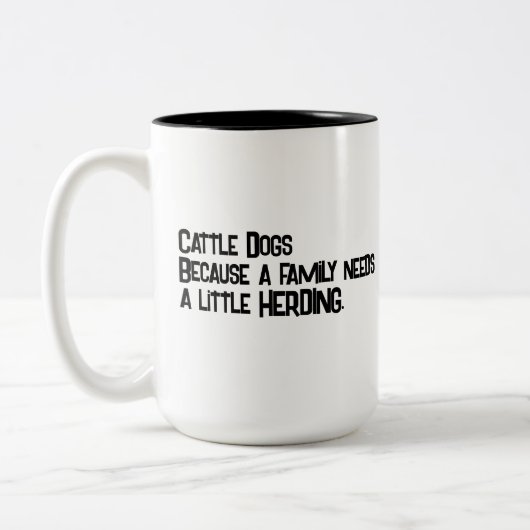 Cattle Dog Herding Coffee Mok (Links)