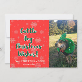 Cattle Dog Kerstwensen Feestdagenkaart