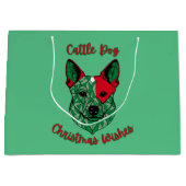 Cattle Dog Kerstwensen Groot Cadeauzakje (Voorkant)