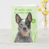 Cattle Dog Love en Support Kaart (Gele Bloem)