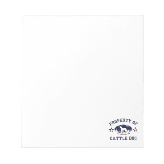 Cattle Dog Notitieblok (Voorkant)