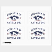 Cattle Dog Rechthoekige Sticker (Vel)