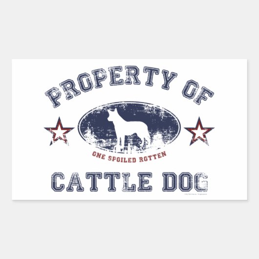 Cattle Dog Rechthoekige Sticker (Voorkant)