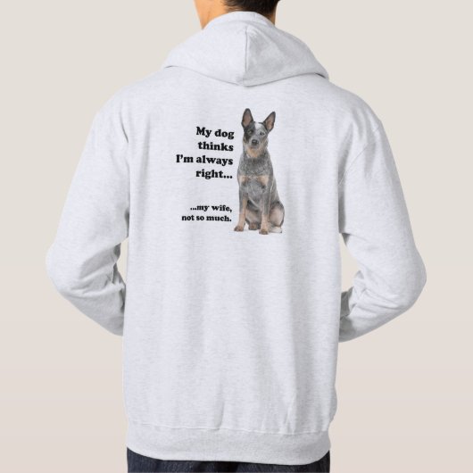 Cattle Dog tegen Wife Hoodie (Achterkant)