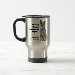 Cattle Dog tegen Wife Travel Mug Reisbeker