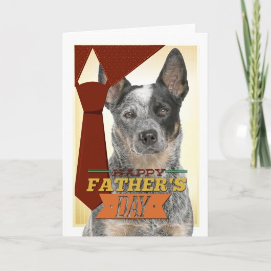 Cattle Dog Vaderdag Kaart (Voorkant)