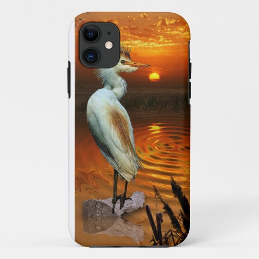 Cattle Egret & Sunset Fantasy iPhone 5 Hoesje (Achterkant)