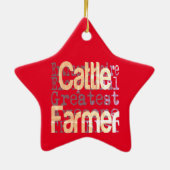 Cattle Farmer Extraordinaire Keramisch Ornament (Achterkant)