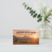Cattle Farming Beef Ranch Farm Business Card Visitekaartje (Staand voorkant)