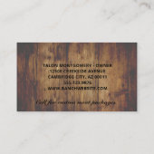 Cattle Farming Beef Ranch Farm Business Card Visitekaartje (Achterkant)