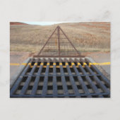 Cattle Grate Across Gravel Road. Wyoming, Western Briefkaart (Voorkant)