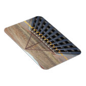 Cattle Grate Across Gravel Road. Wyoming, Western Magneet (Rechterzijde)