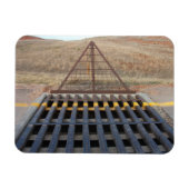 Cattle Grate Across Gravel Road. Wyoming, Western Magneet (Horizontaal)