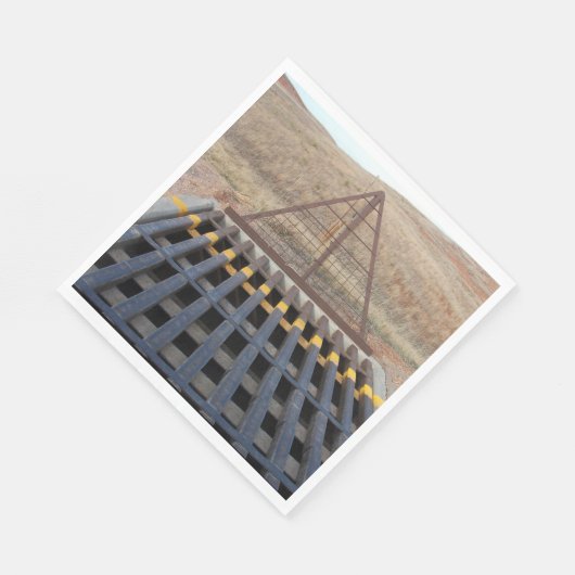 Cattle Grate Across Gravel Road. Wyoming, Western Servetten (Hoek)