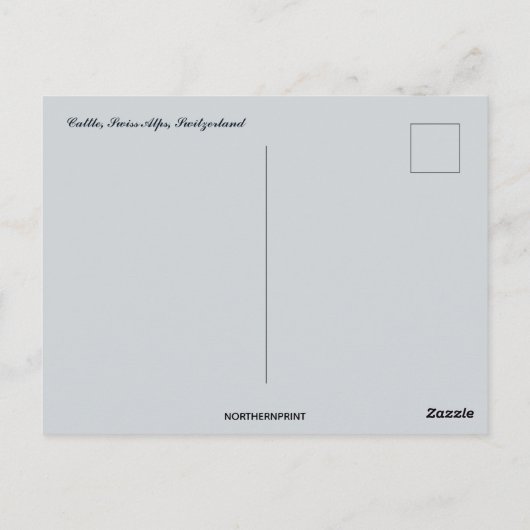 Cattle in Switzerland Briefkaart (Achterkant)