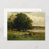 Cattle Near River - Edward Mitchell Banister Briefkaart (Voorkant / Achterkant)