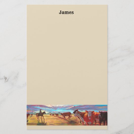 Cattle Paper Stationery aanpassen Briefpapier (Voorkant)