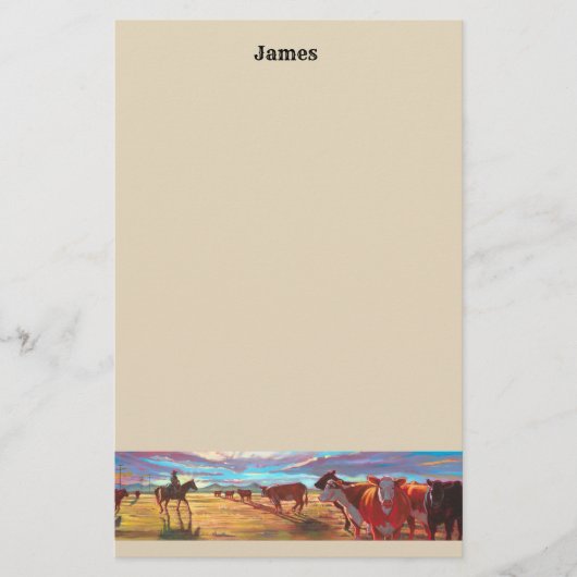 Cattle Paper Stationery aanpassen Briefpapier (Voorkant)