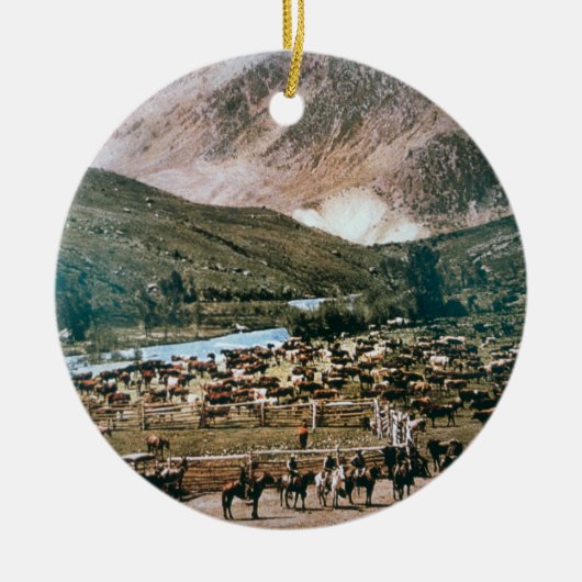 Cattle Ranch, Colorado, 1899 (foto) Keramisch Ornament (Voorkant)