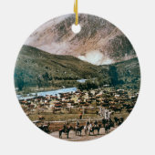 Cattle Ranch, Colorado, 1899 (foto) Keramisch Ornament (Achterkant)