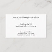 Cattle Rancher Farmer Visitekaartje (Achterkant)