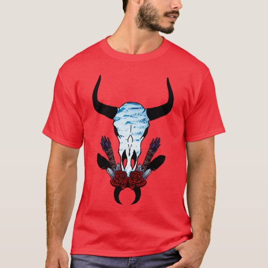 cattle skull t-shirt (Voorkant)