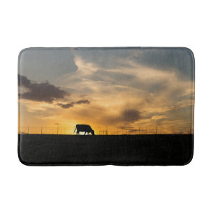 Cattle Sunset Silhouette Badmat