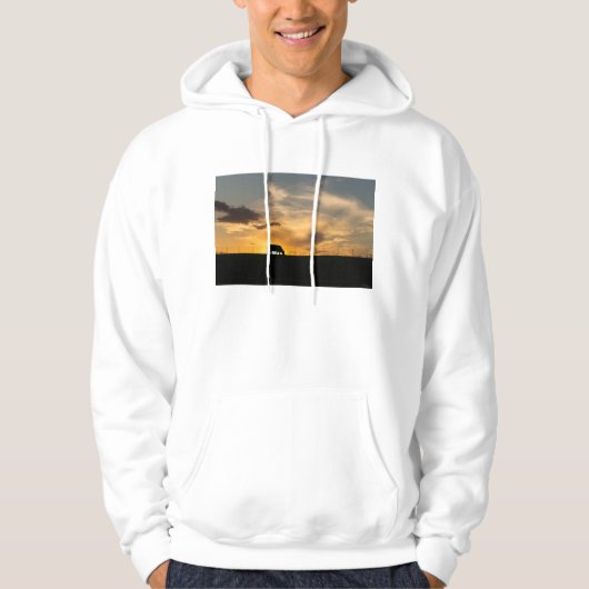 Cattle Sunset Silhouette Hoodie (Voorkant)