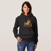 Cattle   Xmas Holiday Santa Cattle Christmas Tree Hoodie (Voorkant volledig)