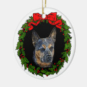 Cattledog Art van Glenda S. Harlan Keramisch Ornament (Links)