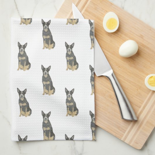 Cattledog Heeler (Blue Black Tan) Theedoek (Quarter Fold)