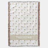 Cattledog Heeler (Rood Wit) Roze & Wit Deken (Voorkant Verticaal)