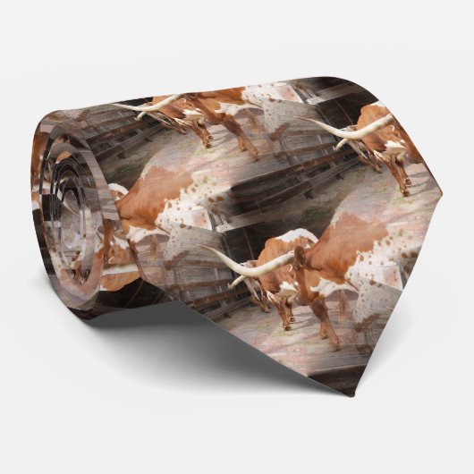 Cattleman's Longhorns Stropdas (Opgerold)