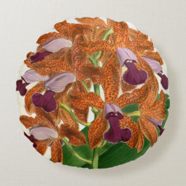 Cattleya Guttata Leopoldii  Lindenia Orchid Rond Kussen