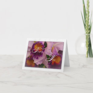 Cattleya Hybride Orchidee Bedankt Opmerking Kaart