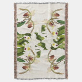 Cattleya Lady Slipper Orchid Flowers Throw Blanket Deken (Voorkant Verticaal)