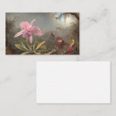 Cattleya Orchid and Three Hummingbirds 1871 Visitekaartje (Voorkant / Achterkant)