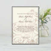 Cattleya Orchid Black Cream - Weddenschap Kaart (Staand voorkant)