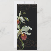Cattleya Orchid Black Cream - Weddenschap Kaart (Achterkant)