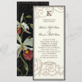 Cattleya Orchid Black Cream - Weddenschap Kaart (Voorkant / Achterkant)