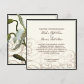 Cattleya Orchid Cream Black - Weddenschap Kaart (Voorkant / Achterkant)