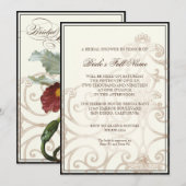 Cattleya Orchid Cream Zwart - Bloemen Vrijgezellen Kaart (Voorkant / Achterkant)