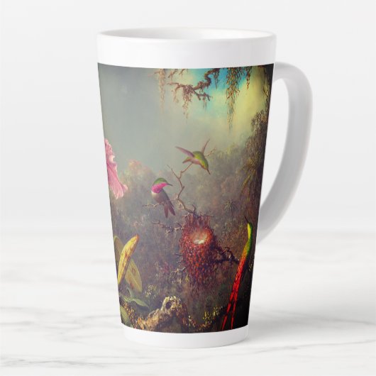 Cattleya Orchid en drie kolibries kop (Rechterhoek)