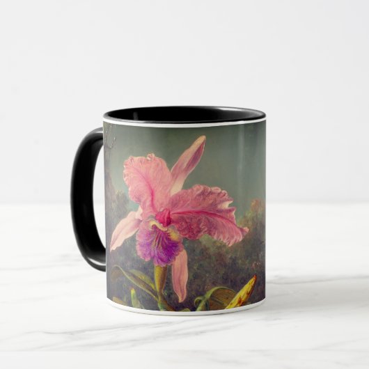 Cattleya Orchid en drie kolibries kop (Voorkant links)