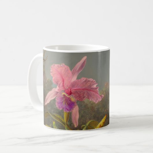 Cattleya Orchid en drie kolibries kop (Voorkant links)